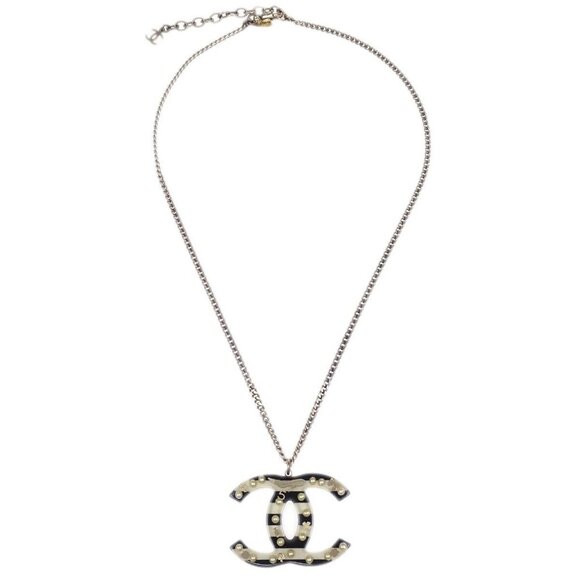 Chanel Chain Pendant Necklace Artificial Pearl Gold 06A 115407 - Picture 1 of 4